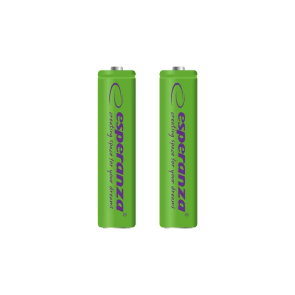 Esperanza újratölthető Ni-MH AAA akkumulátor 1000mAh 2 db, zöld