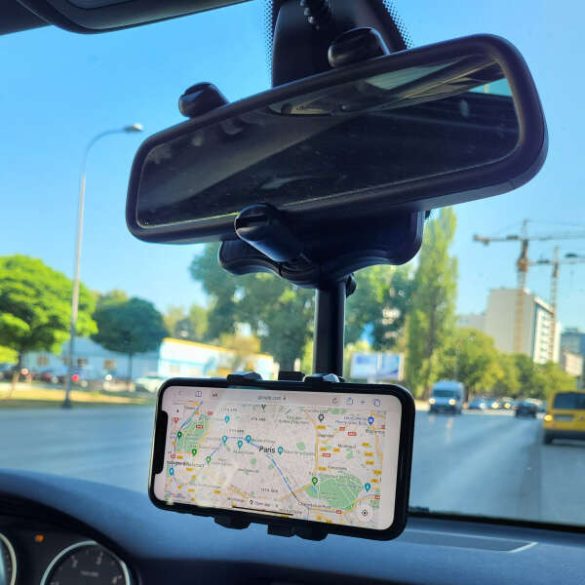 Spatro	-	Elforgatható és visszahúzható telefontartó autóhoz