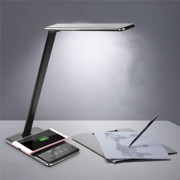 Elegáns minimalista LED lámpa vezeték nélküli töltővel