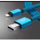 Extra strapabíró 1 méteres Lightning Iphone gyorstöltő és USB adatkábel