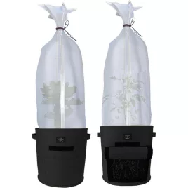   Laxllent Textil virágcserép 2 nagy fekete + növényvédő háló