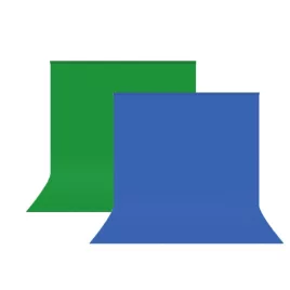   Hakutatz Zöld- Kék studió háttér anyag 150cm*190cm + 4 rögzítő kampó