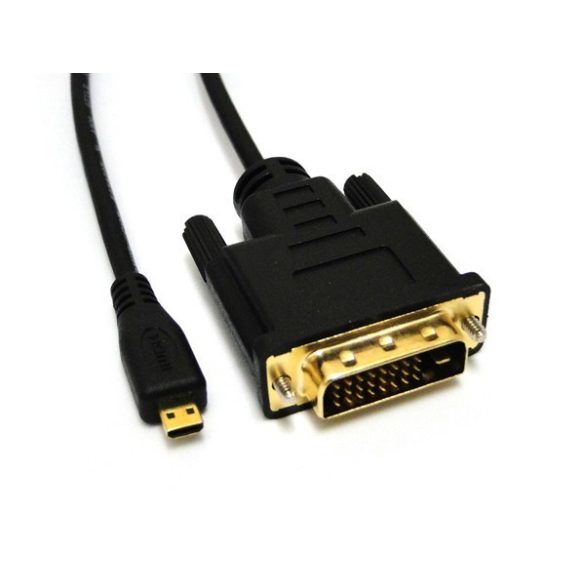 microHDMI - DVI adapter, átalakító kábel