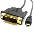 microHDMI - DVI adapter, átalakító kábel