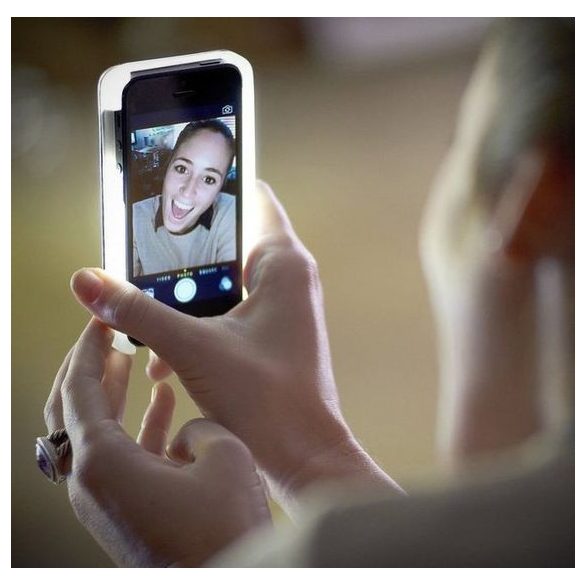 Világítós szelfi tok iPhone telefonhoz - Utolsó darabok!