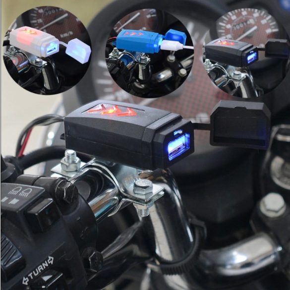 Motor kormányra szerelhető vízálló USB töltő