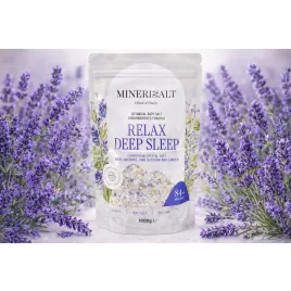   Minerisalt Relax Deep Sleep 1000 g, Stresszoldó , relaxáló fürdősó