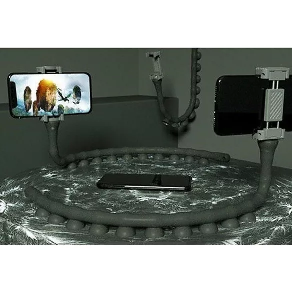 Tapadókorongos, flexibilis kukac telefontartó
