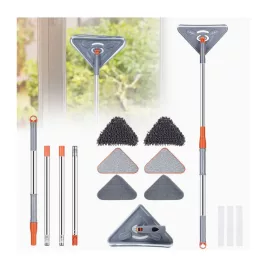   360°-ban forgatható háromszög felmosó, fürdőszobai csempe tisztító, ablakmosó mop