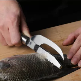 Halpikkely pucoló és halszeletelő kés