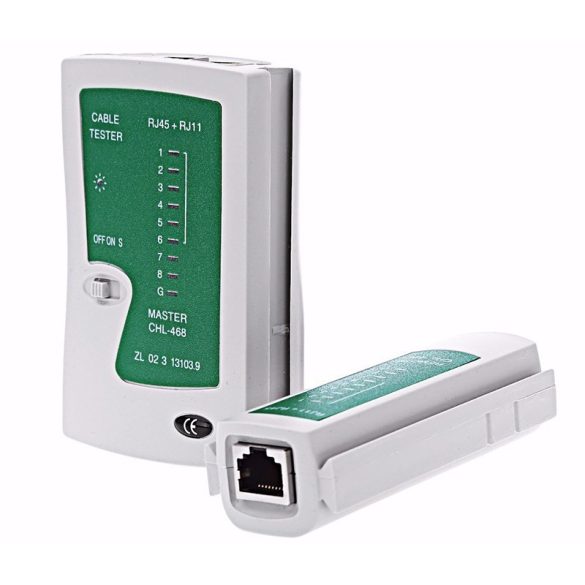 UTP-, LAN-, és kábel tesztelő RJ 45 kábelteszter