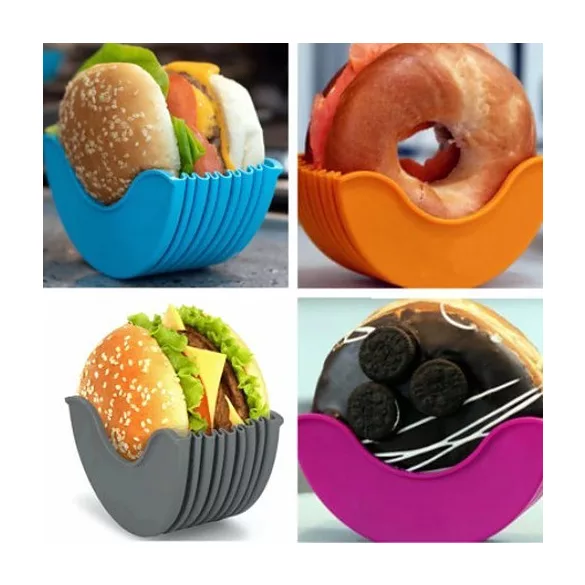 Szilikon hamburger tartó