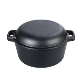 Öntöttvas 2in1 lábas, szeletsütő fedővel 26 cm