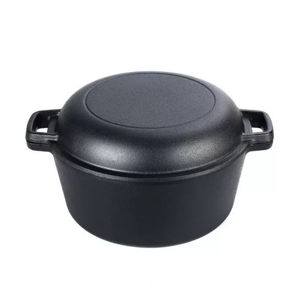 Öntöttvas 2in1 lábas, szeletsütő fedővel 26 cm