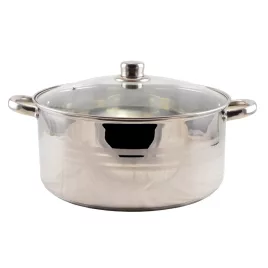   Perfect Home rozsdamentes lábas üvegfedővel 32 cm 10,5 literes