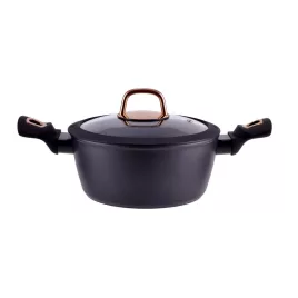   Golden Line tapadásmentes alumínium lábas üvegfedővel 20cm 3,2L indukciós