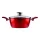 Perfect Home Red Line tapadásmentes alumínium lábas üvegfedővel 22cm, 2.6L, indukciós