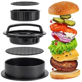   Perfect Home műanyag hamburger- és húspogácsakészítő, burgonyaprés 12,5 cm