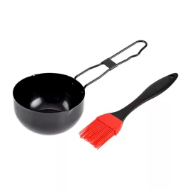 Pácoló és szószos edény szilikon ecsettel 11411