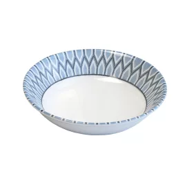 Mély leveses tányér 21,6*5 cm kék-fehér 1030-D