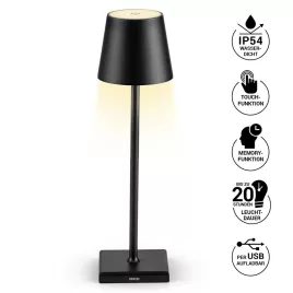   Maxx-world N8Werk LED-es asztali lámpa, érintőgombos, 3V, fekete