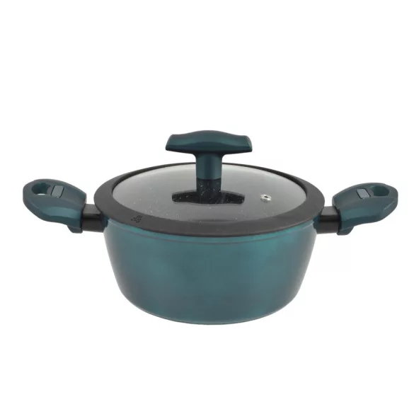 Sea Line tapadásmentes alumínium lábas üvegfedővel, indukciós, 20cm, 3,2L