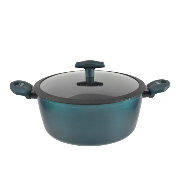 Sea Line tapadásmentes alumínium lábas üvegfedővel, indukciós, 28cm, 6,1L