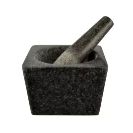 Gránit szögletes mozsár 13*13*8,5 cm