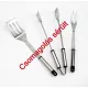 Landmann 3 db-os 37 cm inox grillkészlet sérült csomagolással