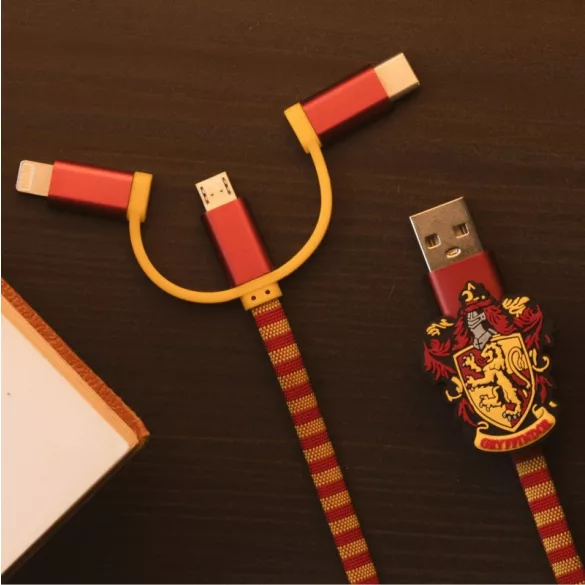 USB 3 az 1-ben töltőkábel Harry Potter mintával