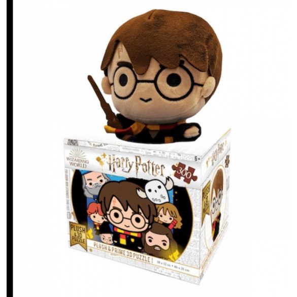 Harry Potter 3D puzzle plüss játékkal, 300 darabos