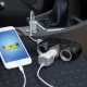 Szivargyújtó 3-as elosztó (+ 2 USB csatlakozó)