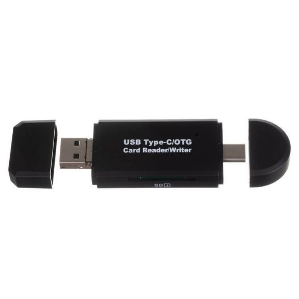 5 az 1-ben kártyaolvasó, USB Type-C - OTG átalakító (SD és MicroSD kártya olvasó)