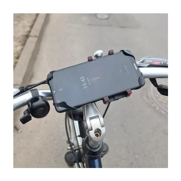 Telefontartó kerékpárra elasztikus gumival (Trizand)