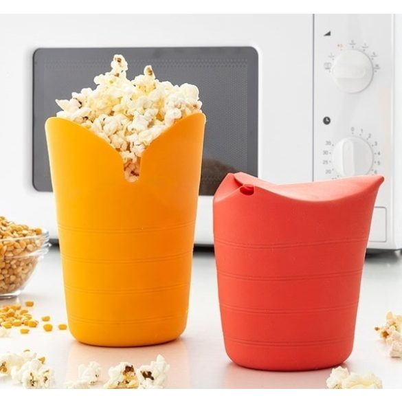 Összecsukható szilikon popcorn készítő tál, 2 db (InnovaGoods)