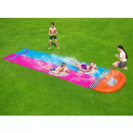   BESTWAY duplapályás vízicsúszda felfújható lámával (488 cm)
