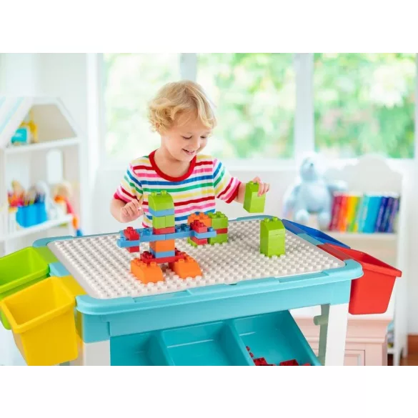Eddy Toys Építő játékasztal 69 darabos készlet - 48 x 35 x 31cm