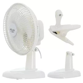 Adler AD 7317 fehér csíptethető asztali ventilátor