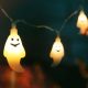 Halloween-i LED-es fényfüzér (szellem - 10 LED - 1,35 m)
