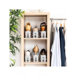   Állítható magasságú cipőtartó, 6 db-os szett (InnovaGoods)