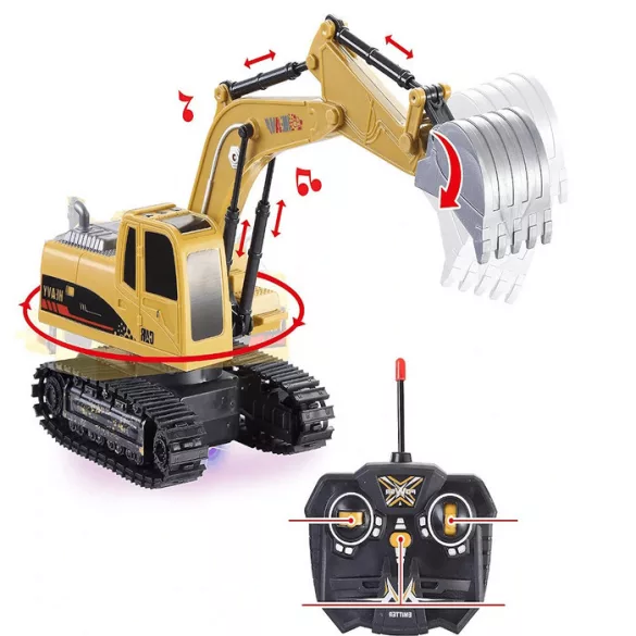 Távirányítós építőipari markoló