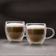 Duplafalú cappuccino üveg csésze - 250 ml (2 darab)