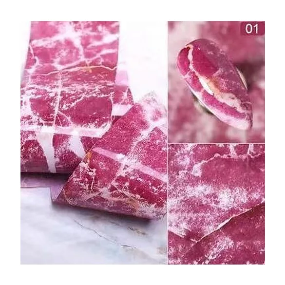 Márvány mintás körömfólia-tekercs