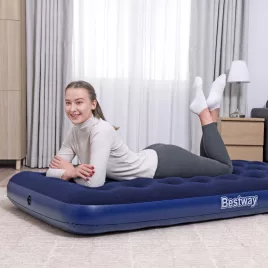   Bestway Felfújható matrac - egyszemélyes, velúr - kék - 188 x 99 x 22 cm