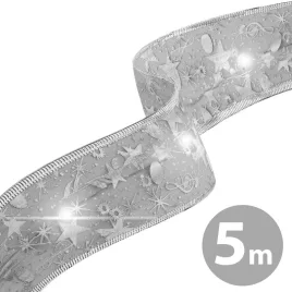   Family Karácsonyi LED-es szalag - ezüst - 5 m x 5 cm - 50 LED - USB