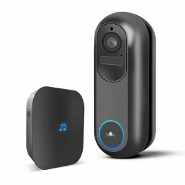   Delight Smart Wi-Fi-s videó kaputelefon - akkumulátoros, 12V - MicroSD, FHD, PIR - fekete