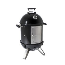   Barbecook BC-SMO-5017 Oskar S zománcozott füstölő és grill, fekete, átmérő 40cm