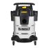 DeWALT DXV25S száraz-nedves porszívó, rozsdamentes váz, 25 liter, 15 Kpa, 37,8 l/s, 8 tartozék, 1050 W