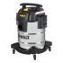 DeWALT DXV25S száraz-nedves porszívó, rozsdamentes váz, 25 liter, 15 Kpa, 37,8 l/s, 8 tartozék, 1050 W