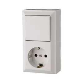   GAO 0314H Business Line IP20 földelt aljzat és váltókapcsoló, csatlakozóaljzat és váltókapcsoló kombináció, beltéri, 230 V~ / 50